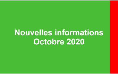 Nouvelles informations octobre 2020