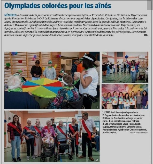 Olympiades colorées pour les aînés